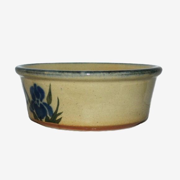 Monroe Salt Works Iris Bowl Hand-Painted Stoneware USA - Picture 3 of 6